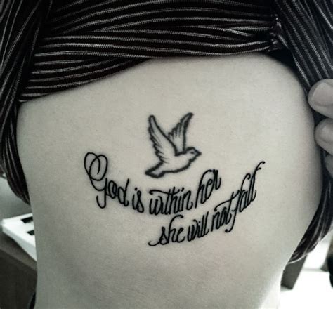 God Is Within Her She Will Not Fall Psalm 465 Tattoo Dove