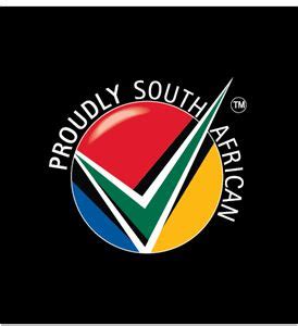 The Proudly South African Logo On A Black Background