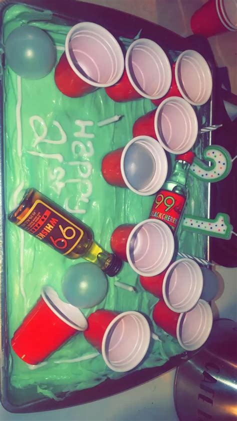 21st Birthday Cake Beer Pong Cake 21 Birthday Cake 21st Birthday