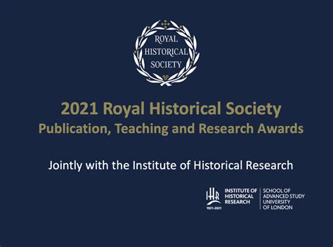 Rhs Publication Research And Teaching Awards 2021 Historical