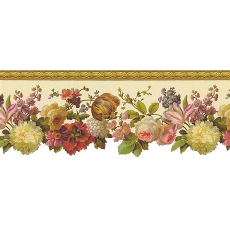 York Wallcoverings Portfolio Ii 15 X 1025 Floral Wallpaper Border