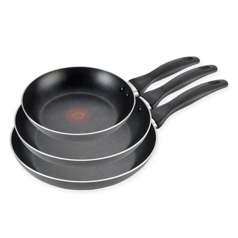 T Fal® Pure Cook Nonstick Aluminum 3 Piece Fry Pan Set In Black Bed