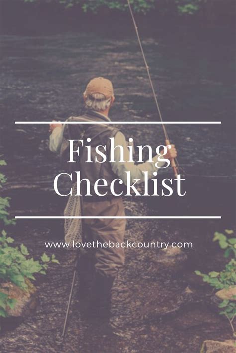 Fishing Checklist Fishing Trip Checklist Fish