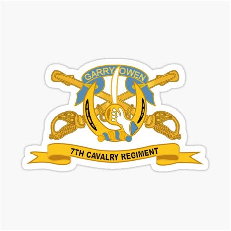 Army 7th Cavalry Regiment W Br Ribbon Sticker For Sale By