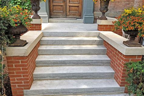 Select Grey Sandblasted Step Natural Stone Stair Treads