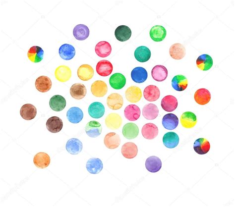 Watercolor Circles Set — Stock Vector © 103681684