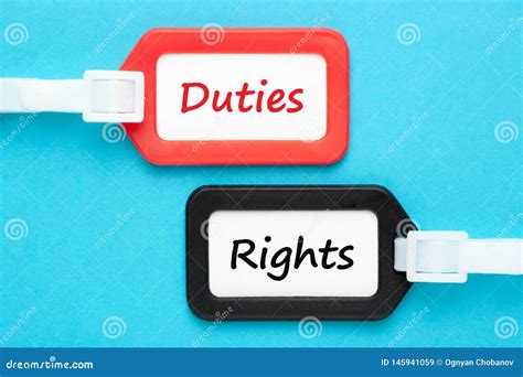 Duties Rights Concept Stock Image Image Of Life Business 145941059