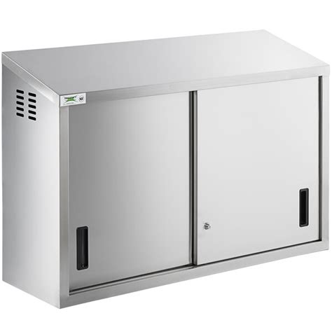 48 Stainless Steel Wall Cabinet With Sliding Doors