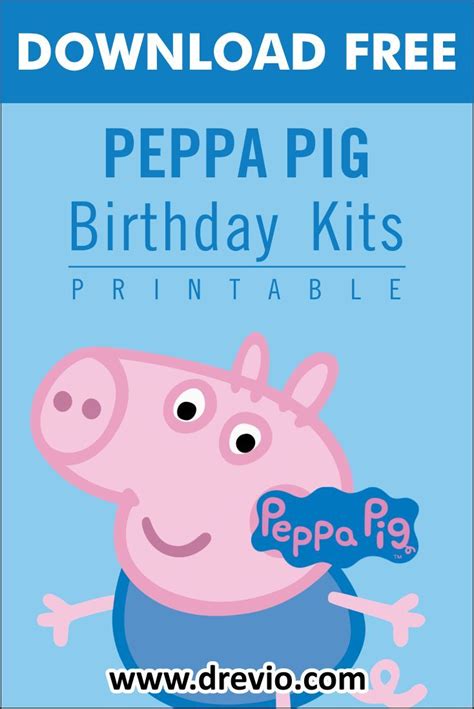 Free Printable Peppa Pig Birthday Party Kits Templates Free