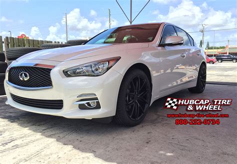 Niche Misano Staggered 19″ Black Rims 2016 Infiniti Q50 Nankang Tire