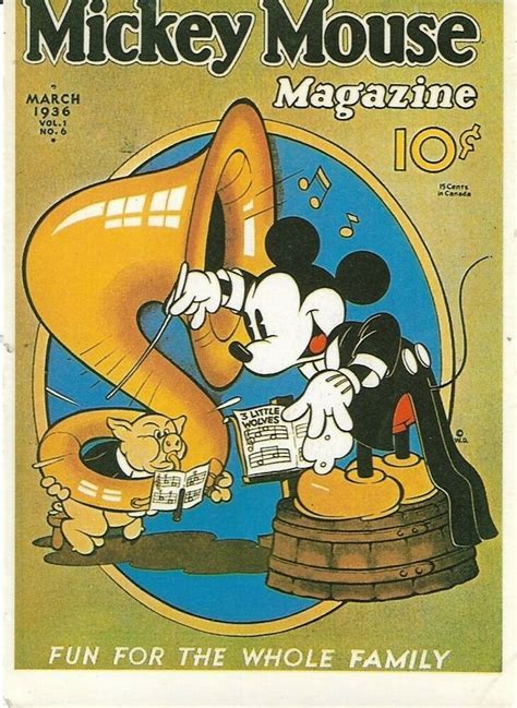 Vintage Disney Mickey Mouse Magazine Picture Postcard 4 X 6 Mickey
