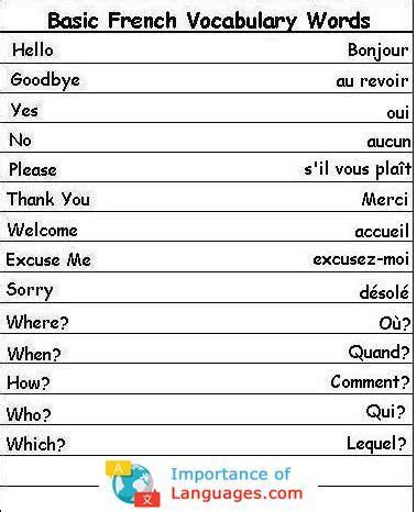 Language Guide Learn | Basic french words, French language basics ...