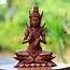 Suar Wood Sculpture Of Hindu God Indra From Bali  On Lotus NOVICA