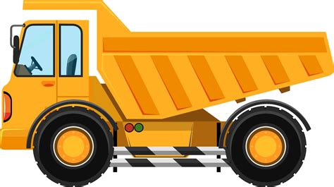 Heavy Dump Truck In Cartoon Style On White Background 2284409 Vector
