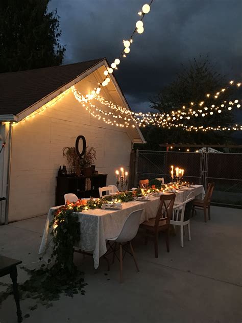 Then party decorations are an absolute must. Back yard dinner party | Outdoor party decorations ...