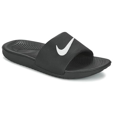 Sandals Nike Kawa Slide Black White Free Delivery With Rubbersole