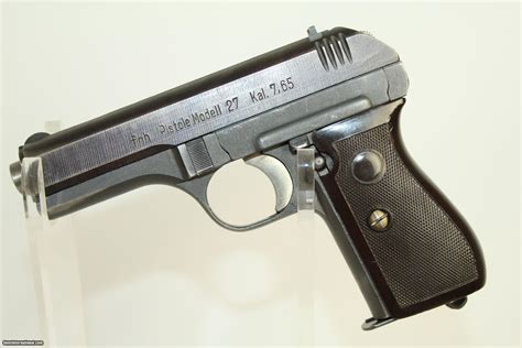 Late Wwii Nazi German Fnh Cz Vz 27 Pistol 32 Acp