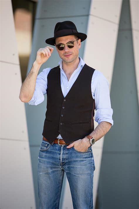 Spring Casual Wearing A Vest With Jeans He Spoke Style