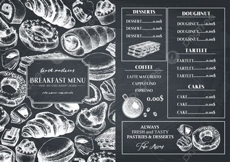 Breakfast Menu Design Background Baked Brochure Template Download On