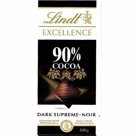Черен шоколад и диета Линд Excellence Шоколад Noir Prodigieux 90% Cocoa 100 Грама Линд Excellence Шоколад Noir Prodigieux 90% Cocoa 100 Грама Черен шоколад и диета