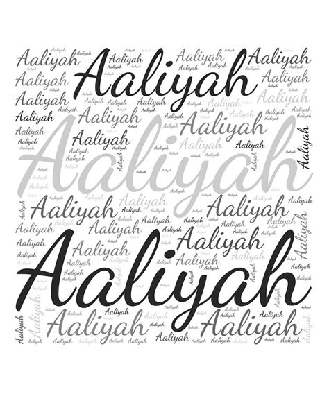 Female First Name Aaliyah Digital Art By Vidddie Publyshd Fine Art