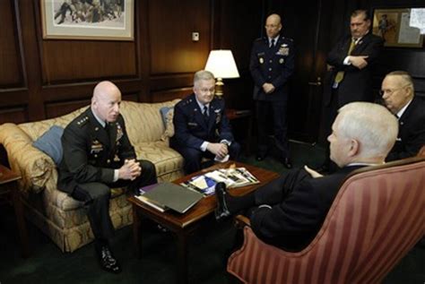 Lt Gen Steven Blum Speaks With Secretary Gates