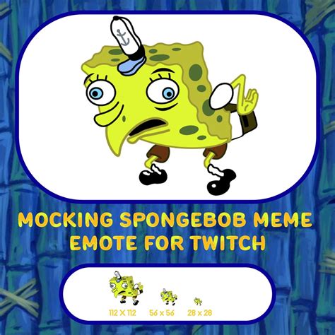 Mocking Spongebob Twitch Emote Etsy
