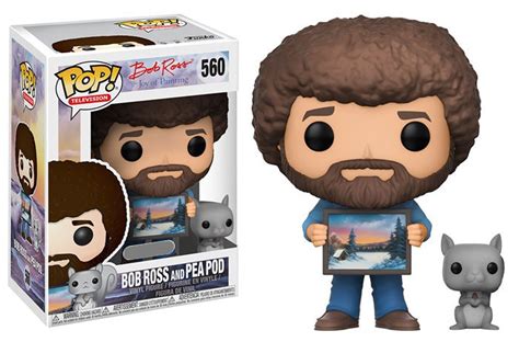 Funko Joy Of Painting Pop Television Bob Ross And Pea Pod Exclusive