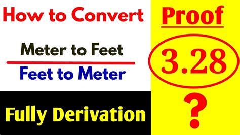 Proof Of 328 In Feet And Meter How To Convert Feet To Meter And