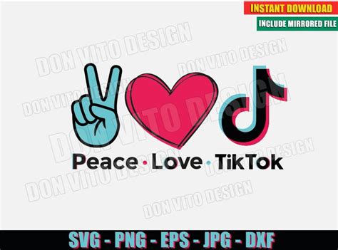 Download Peace Love TikTok Logo (SVG dxf png) Popular Videos Tik ...
