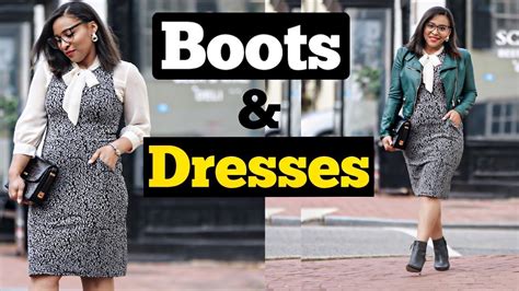 how to style ankle booties with a dress youtube