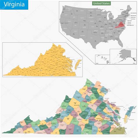 Virginia Map Stock Vector Image By ©volina 56746787