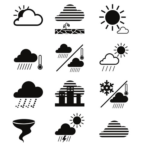 Pngtree menawarkan simbol gambar png dan vektor, serta gambar clipart simbol latar belakang transparan dan file psd. Weather icons and symbols 2 | Free clip art, Silhouette ...