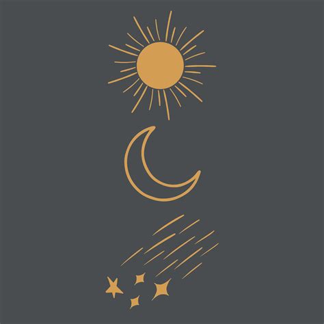 Sun Moon And Stars Wallpaper Happywall