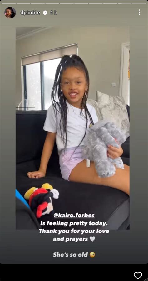 rip aka dj zinhle shares how their daughter kairo is feeling south africa rich and famous
