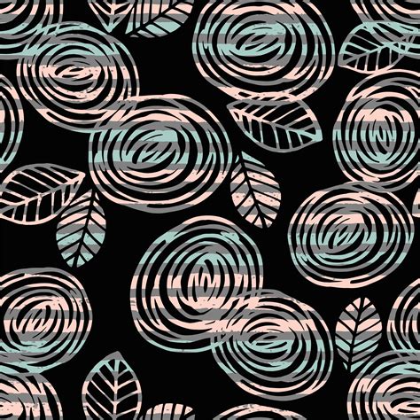 Abstract Floral Seamless Pattern With Roses On Striped