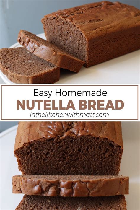 Loaf Of Nutella Bread On A White Plate Nutella Dessert Recipes