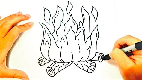 Cómo Dibujar Fuego Dibujo De Fuego Paso A Paso