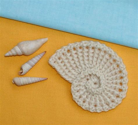 Ravelry Sea Shell Applique Spiral Nautilus Crochet Pattern Pdf By