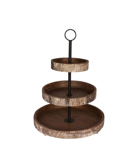 Free shipping on orders over 30€! DesignOvation White Birch Wood Rustic 3 Tiered Tray - 16 ...