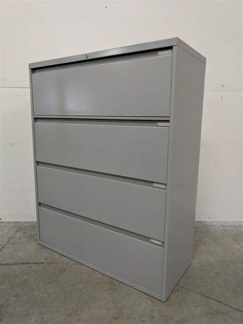 The assembly time was three hours but i glued all the joints to make it solid. Gray Steelcase 4 Drawer Lateral Filing Cabinet - 42 Inch Wide