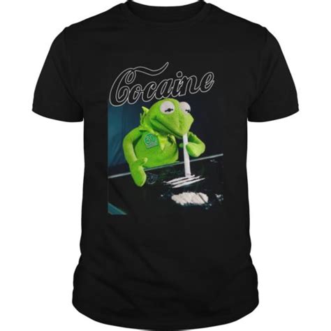Kermit The Frog Doing Coke Shirt Hoodie Long Sleeve Ladies Tee