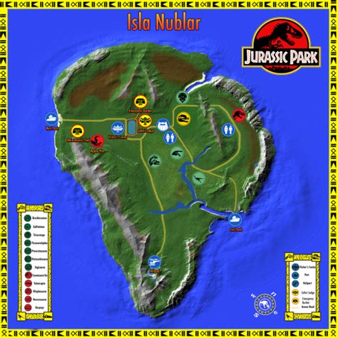 Jurassic Park Isla Nublar Island 1 10 2 2nd Release 1 20 1 19 2 1 19