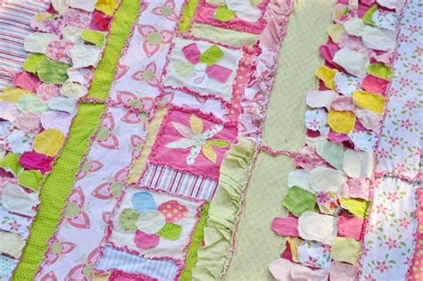 Twin Size Rag Quilt With Ruffles Flowers And By Avisiontoremember