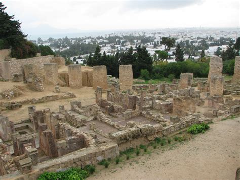 Ruins Of Punic Carthage Byrsa Hill Tunis Tunisia