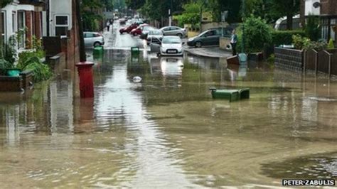 Heavy Rain Causes Flooding In Nottinghamshire Bbc News