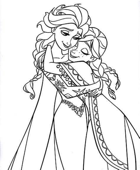 Printesele Anna Si Elsa Din Frozen Desene De Colorat Ideas In 2021