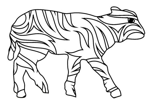 Calf Baby Cow Easy Coloring Book Printable Page For Kids