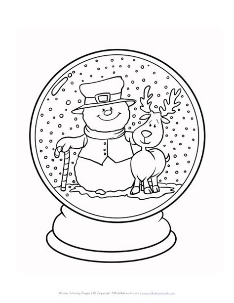 This snow globe coloring page makes a great substitute! Snow Globe Coloring Pages - GetColoringPages.com