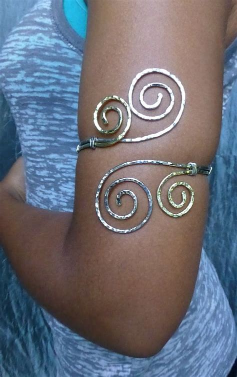 Women Upper Arm Bracelet Ideas Hammered Jewelry Arm Jewelry Body